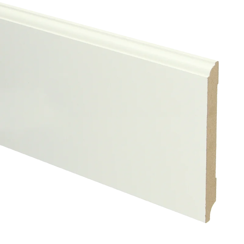 Betrouwbaar MDF Eigentijdse Plint 120x12 RAL 9010 Zuiver Wit 16048